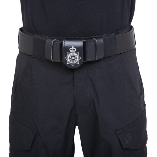 Leather belt buckle cover