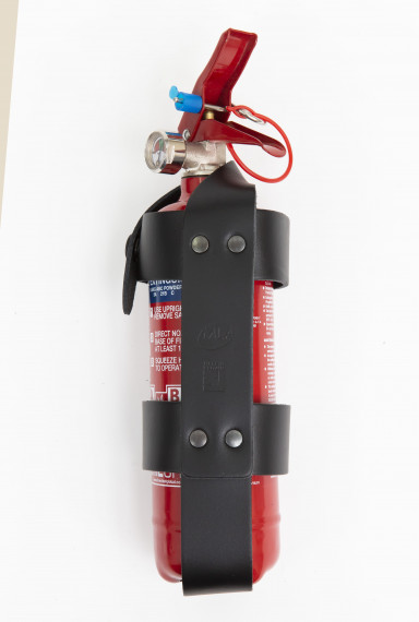 LEATHER HOLDER FOR FIRE EXTINGUISHER