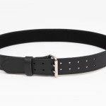 DOUBLE PRONG LEATHER BELT WITH NON SLIP VELCRO® BRAND LINER