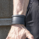 LEATHER WRIST PROTECTOR FOR USE WITH HANDCUFFS