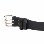 DOUBLE PRONG LEATHER BELT