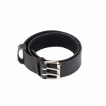 DOUBLE PRONG LEATHER BELT