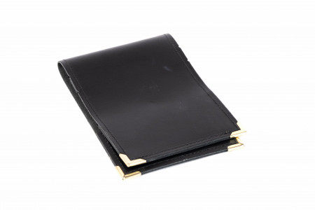 LEATHER NOTEBOOK WITH GOLD CORNERS