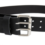 DOUBLE PRONG LEATHER BELT