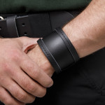 LEATHER WRIST PROTECTOR FOR USE WITH HANDCUFFS