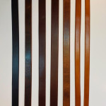 Mid Brown Buffalo Leather Belt with Square Brass Buckle